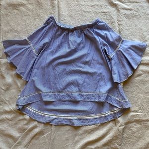 Off the shoulder Aqua tunic